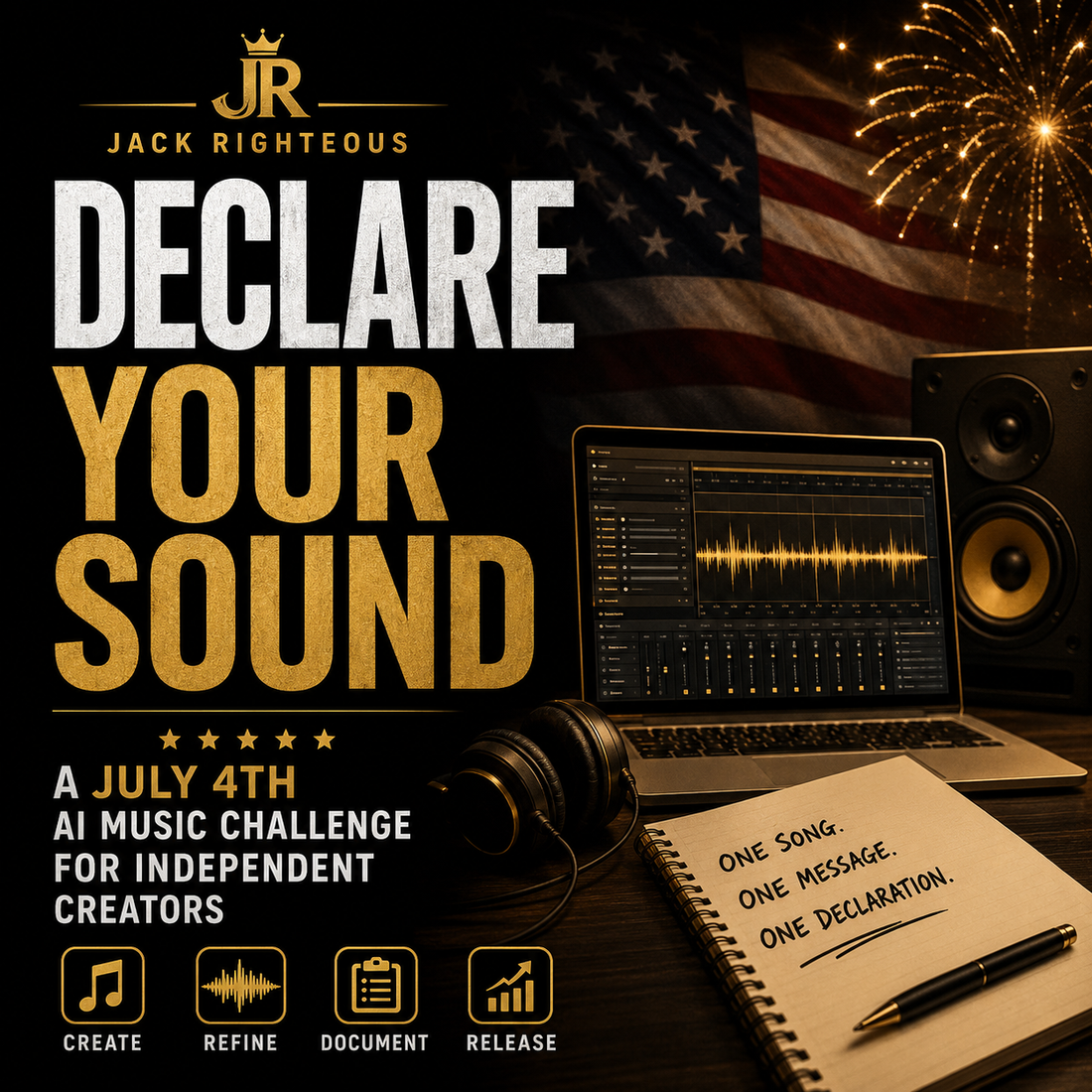 Declare Your Sound July 4 AI music challenge for independent creators defining and sharing their musical identity