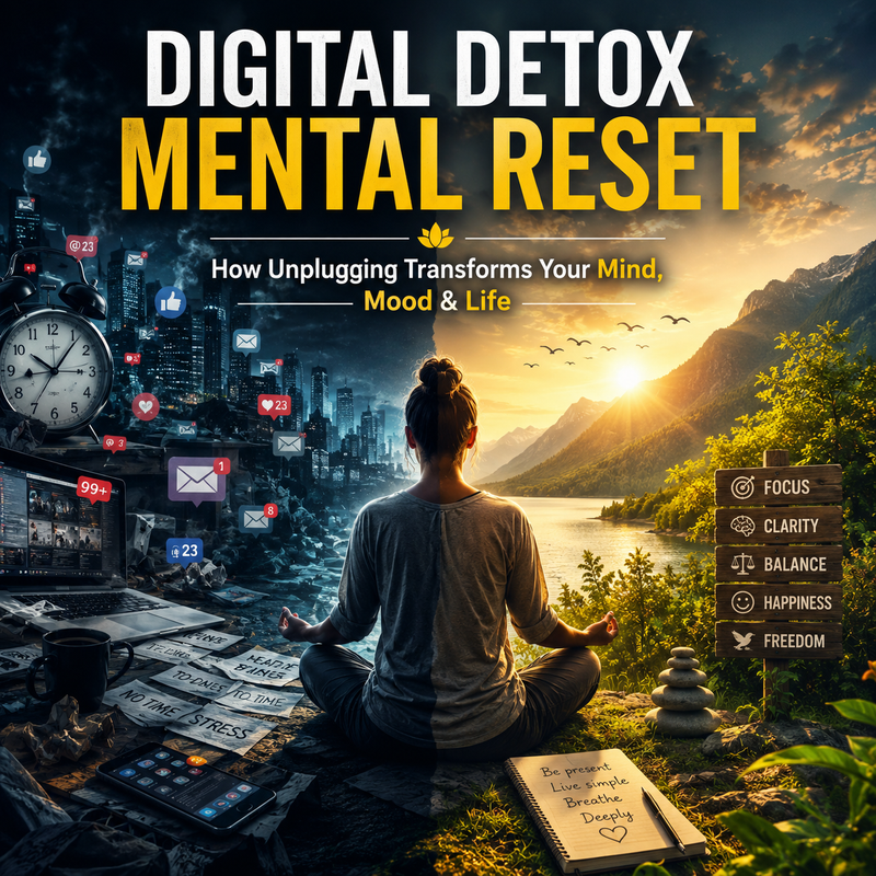 Digital detox guide for AI creators who need to reset attention, reduce overload and return to creative work with intention
