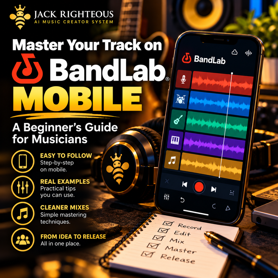 BandLab Mastering 2026: Beginner Guide for AI Music Creators — JackRighteous.com article cover