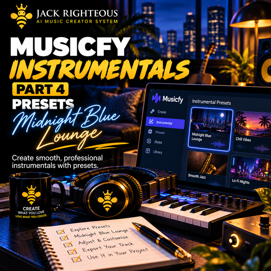 Musicfy Instrumentals Part 4: Use Presets to Build an Instrumental Faster — JackRighteous.com article cover