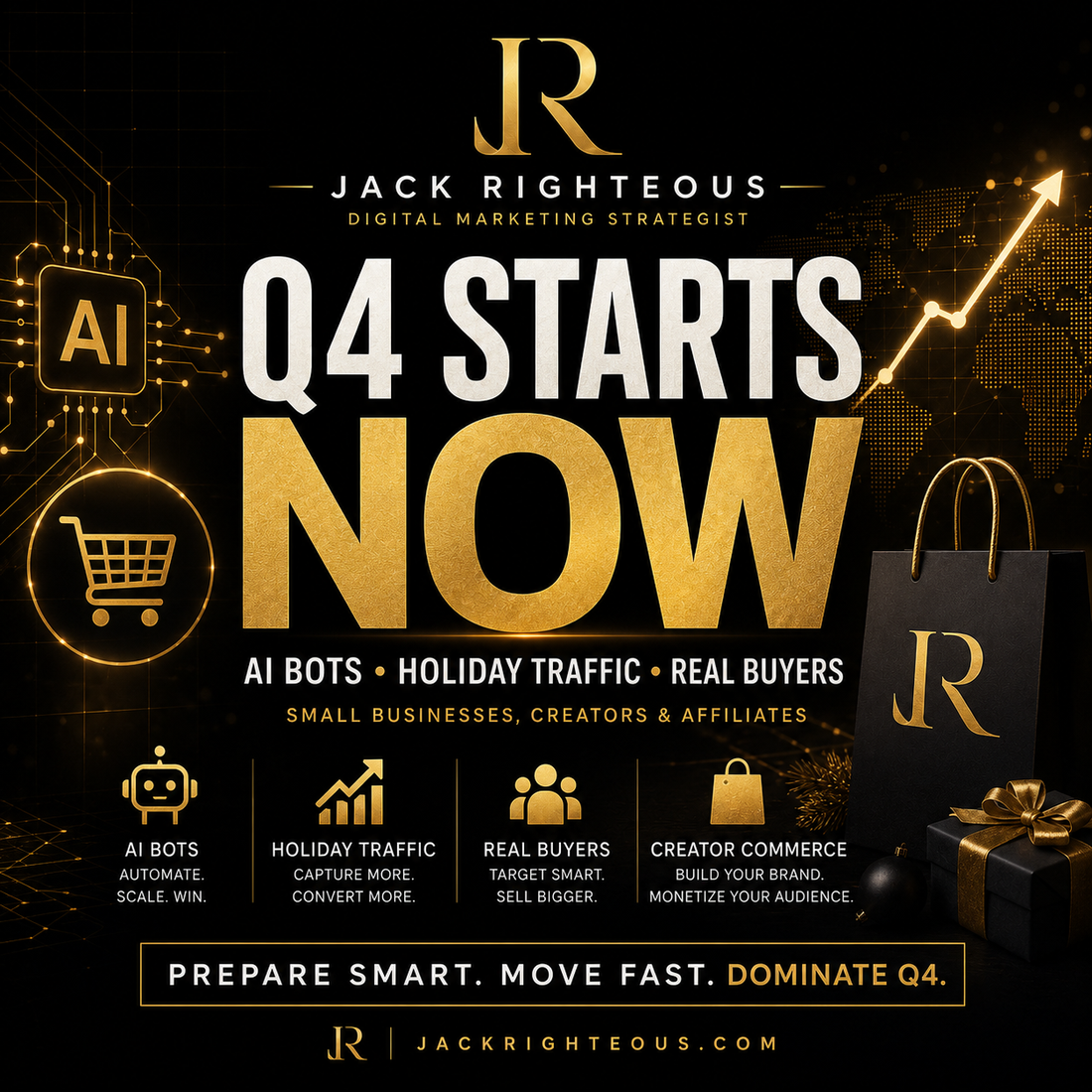 Q4 creator-commerce planning guide showing why holiday campaigns, product pages and AI-shopping readiness should begin in Q3