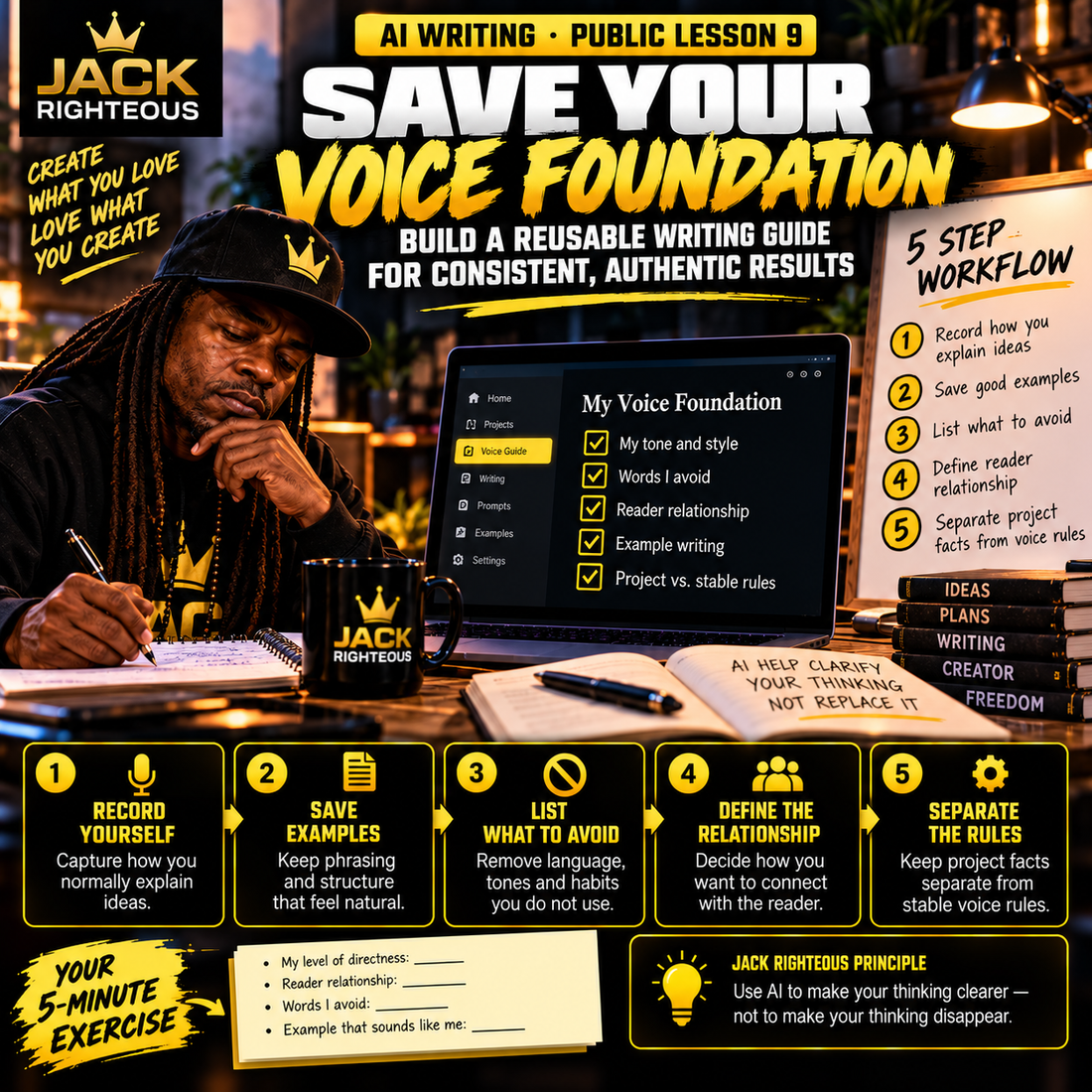 Build a Reusable Voice Foundation for AI Writing