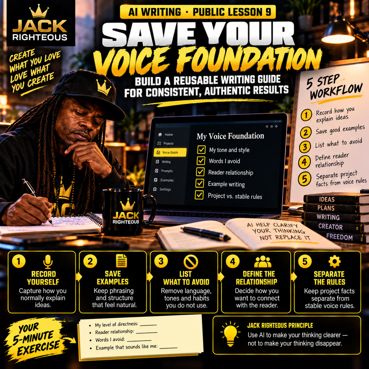 Build a Reusable Voice Foundation for AI Writing