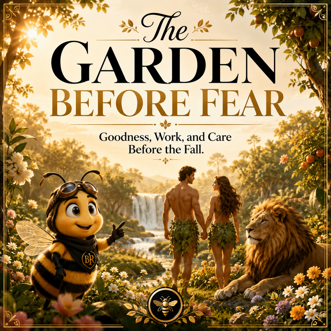 The Garden Before Fear cover exploring goodness, work, care and responsibility in the world before the biblical Fall