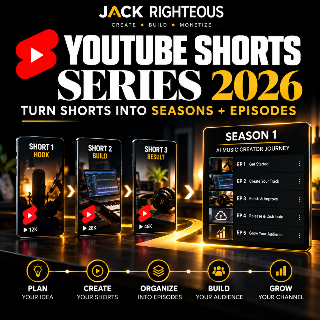 YouTube Shorts Series 2026: Turn Shorts Into Seasons & Episodes — JackRighteous.com article cover