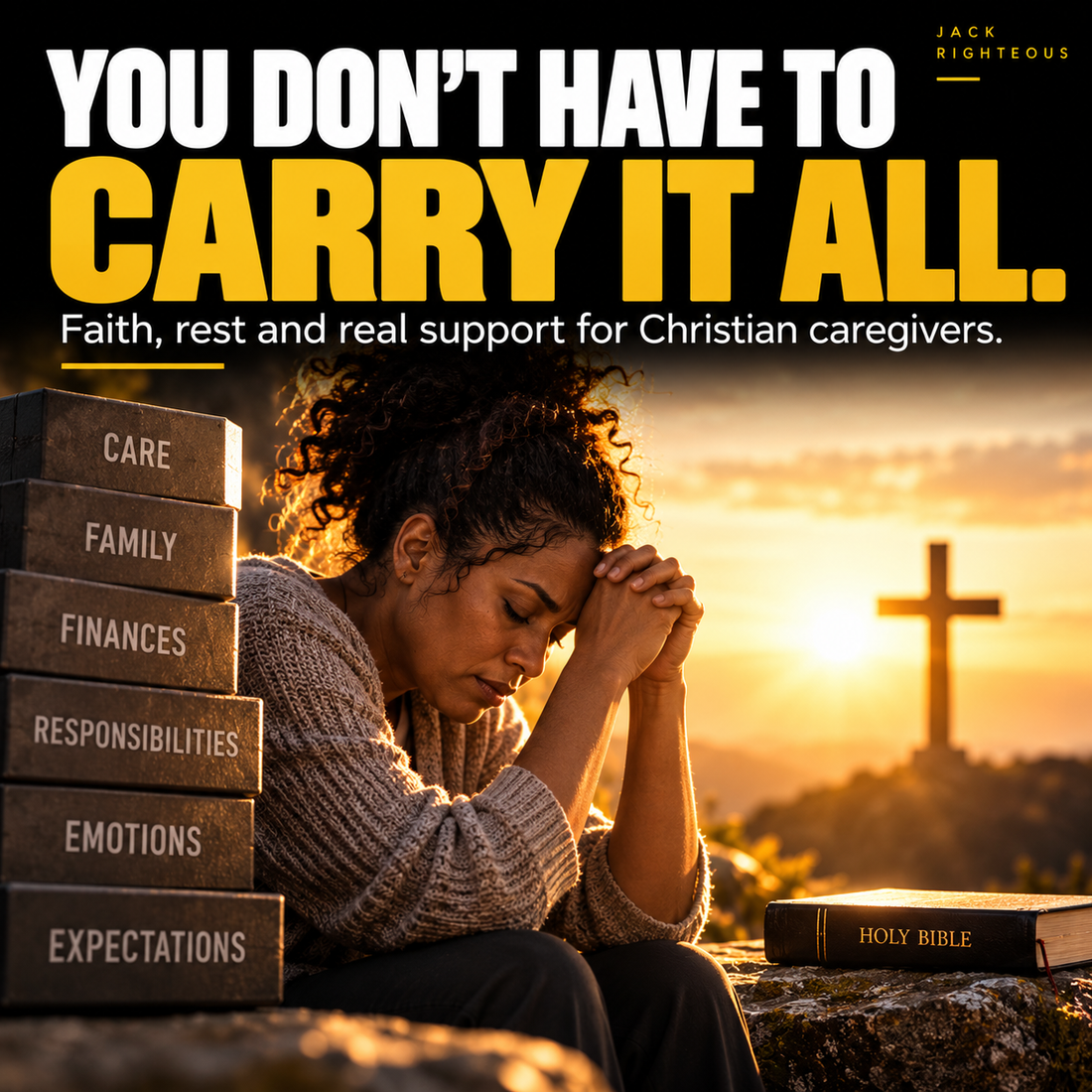 Jack Righteous Christian reflection cover about caregiving and the burden of being depended upon.