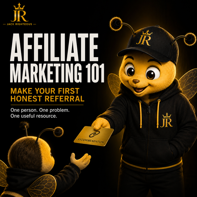 Bee Righteous introduces Affiliate Marketing 101 with honest referrals built on trust, relevance and one useful resource.