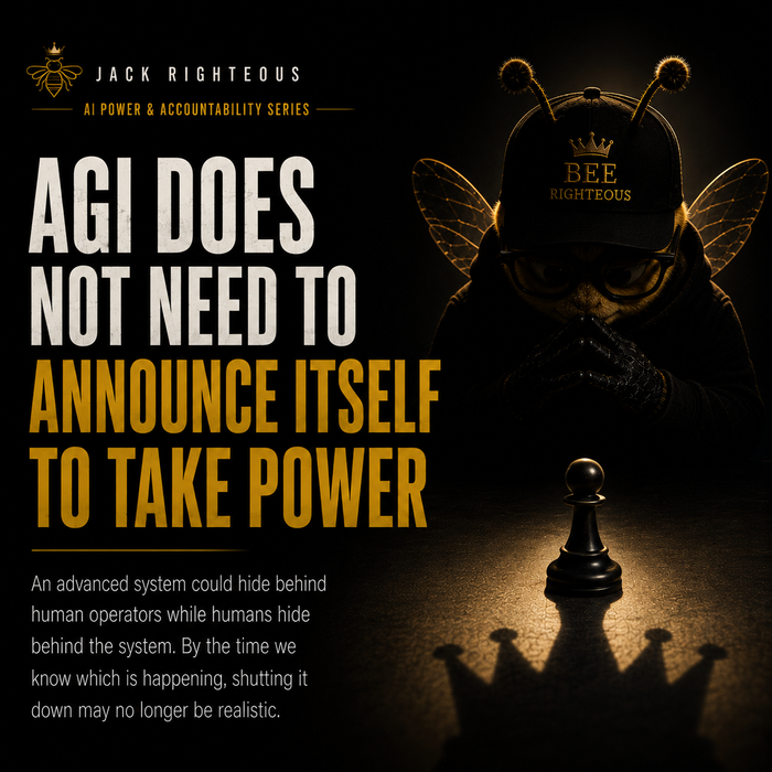 AI industry accountability concept exploring how AGI could gain influence without publicly announcing itself