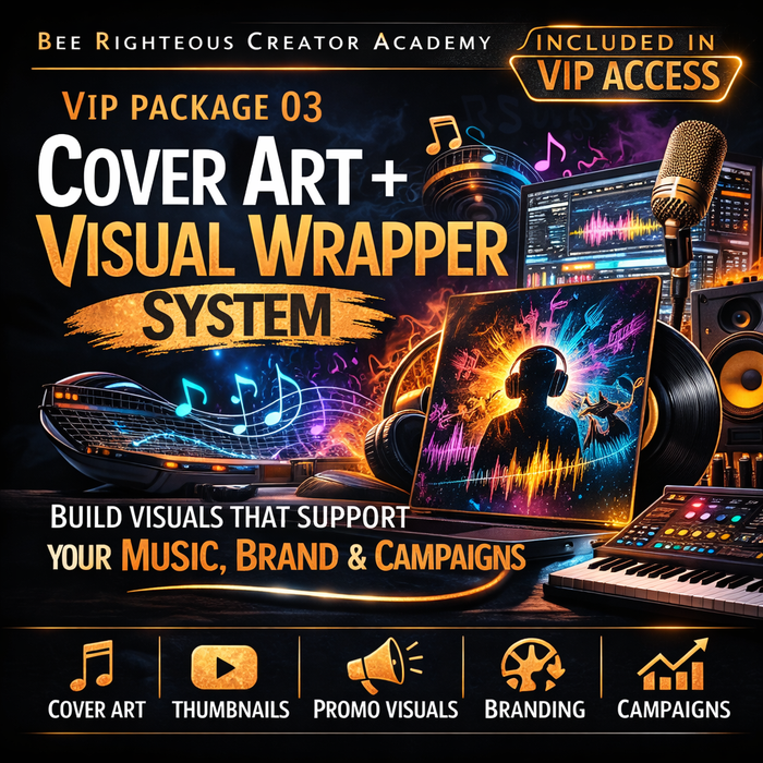 AI cover art and visual wrapper system for building consistent artwork, presentation and release identity around a project