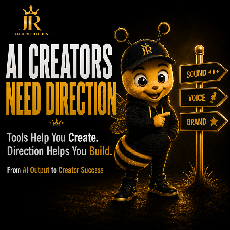 Bee Righteous helps AI creators move from scattered tools to clear direction, purpose and sustainable creator growth.