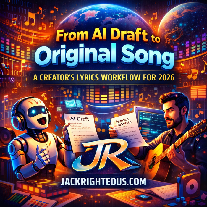 Lyrics workflow for turning an AI-assisted draft into a more original human-directed song