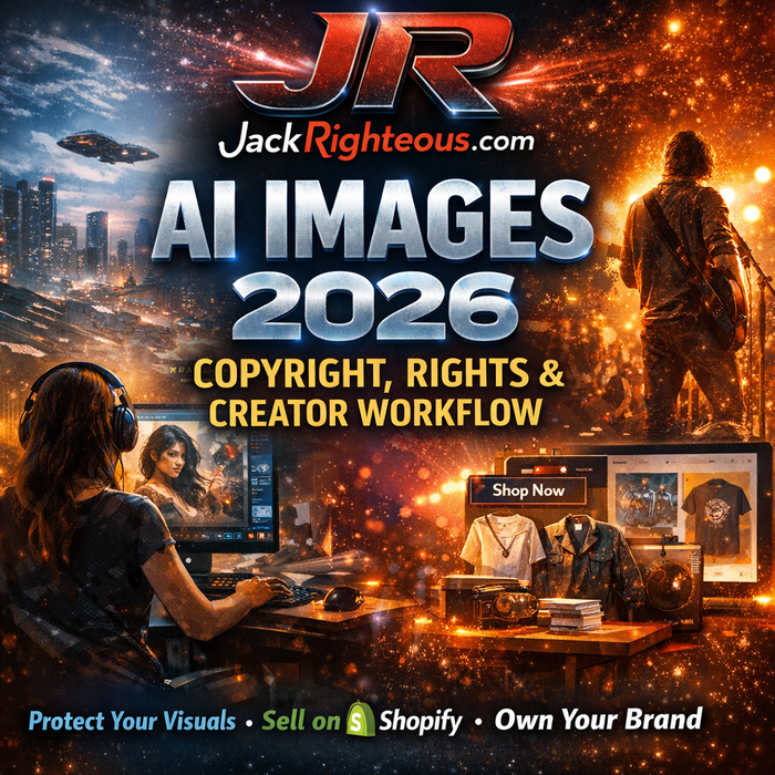 AI image copyright and rights workflow for creators using visuals in products, music and branding