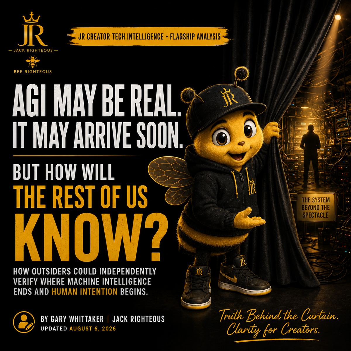 Bee Righteous pulls back the curtain on AGI claims, human intention, accountability and how outsiders could verify machine agency