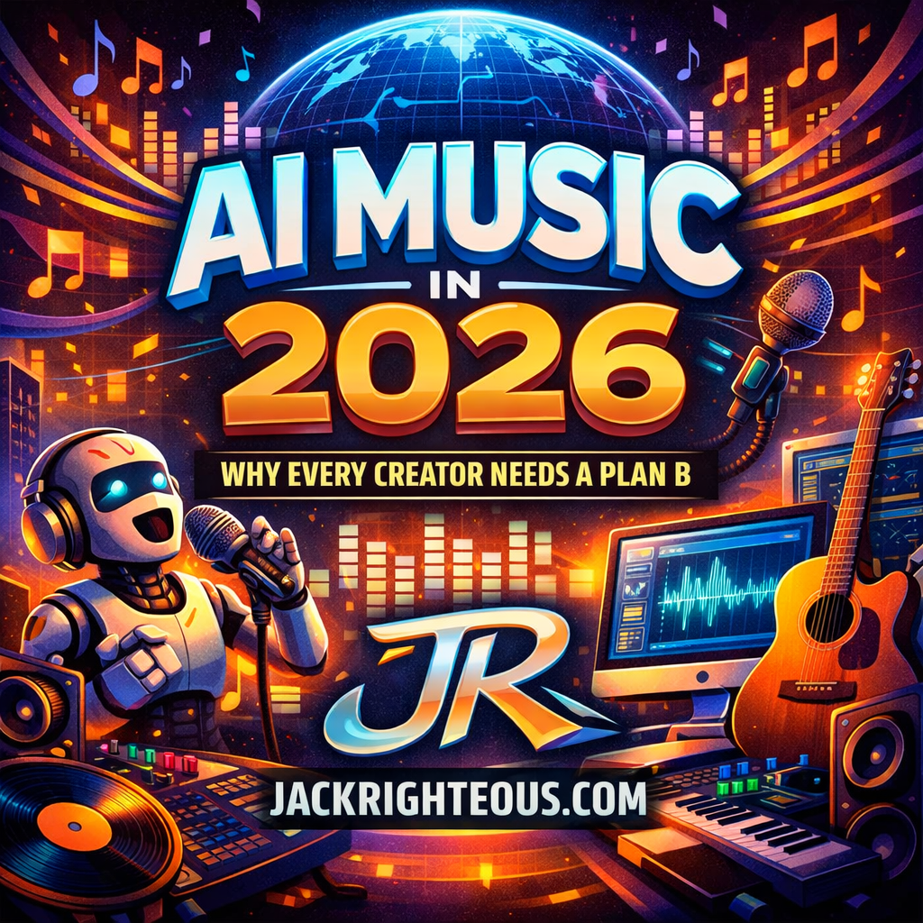 AI music 2026 guide covering creator tools, ownership questions and platform-independent backup plans