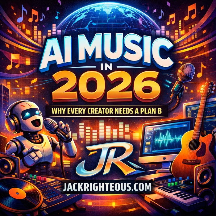 AI music 2026 guide covering creator tools, ownership questions and platform-independent backup plans