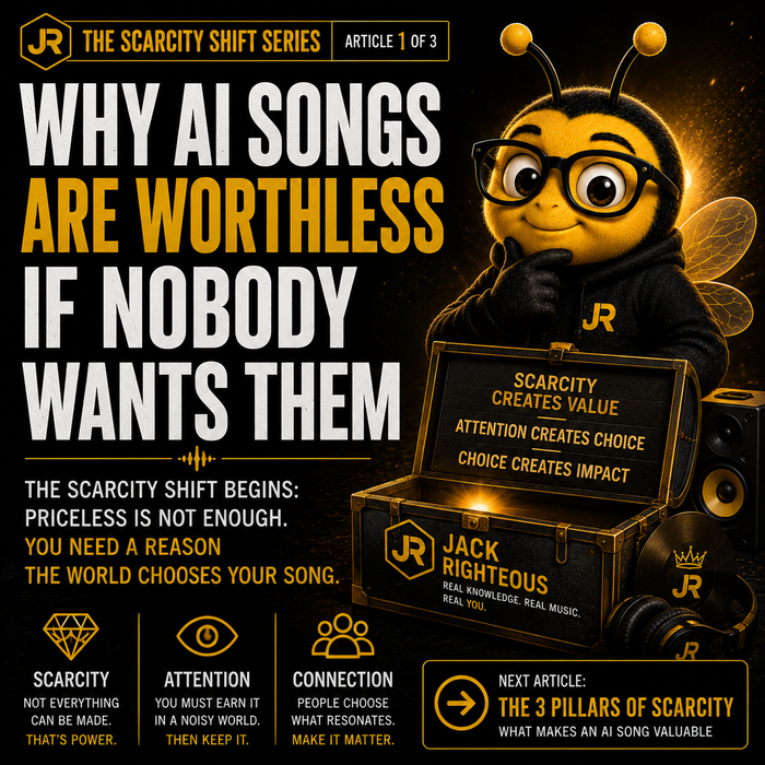 Creator strategy for standing out when AI makes good songs abundant through identity, taste and artistic direction