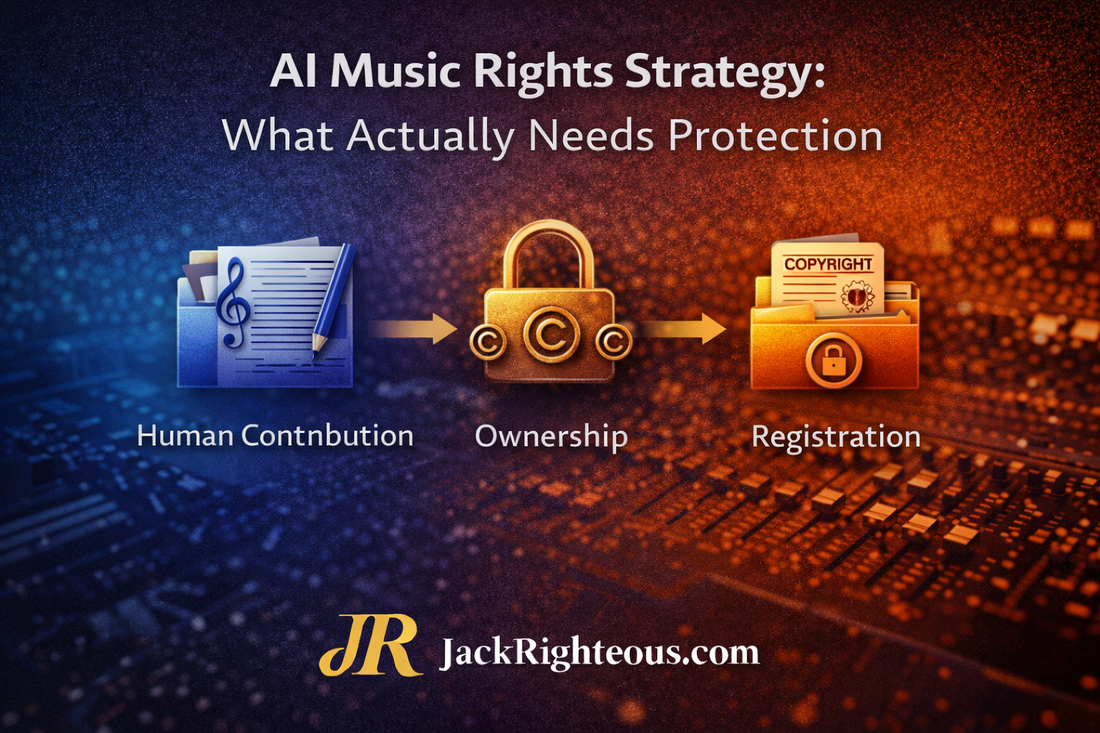 Rights strategy guide for protecting and documenting an AI-assisted music catalog