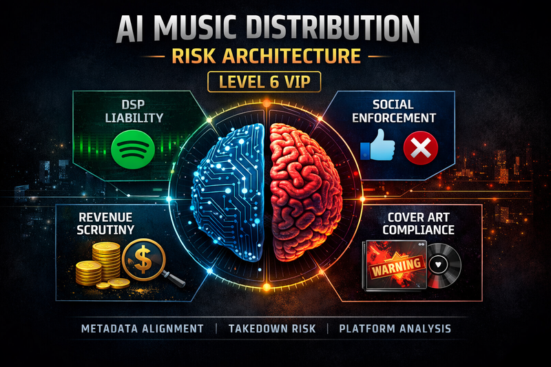 AI music distribution and cover-art compliance guide covering release risk, metadata, artwork and platform requirements