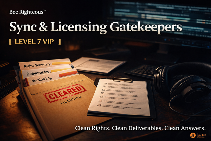 Level 7 AI music sync readiness lab for evaluating rights, documentation, deliverables and licensing gatekeepers