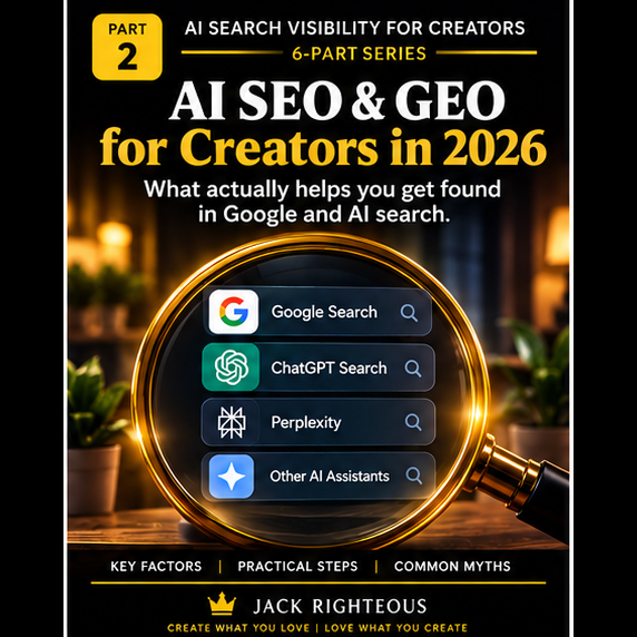 AI Search Visibility for Creators Part 2 — AI SEO and GEO fundamentals for creators in 2026.