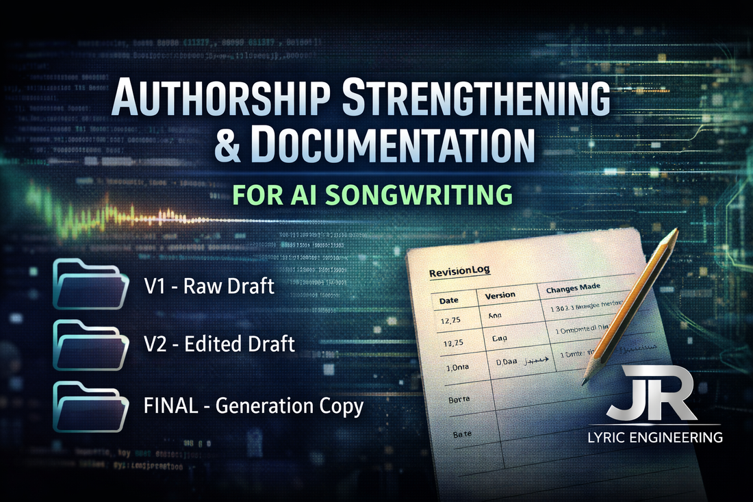 AI songwriting documentation guide for version control, authorship records and a clearer creative audit trail