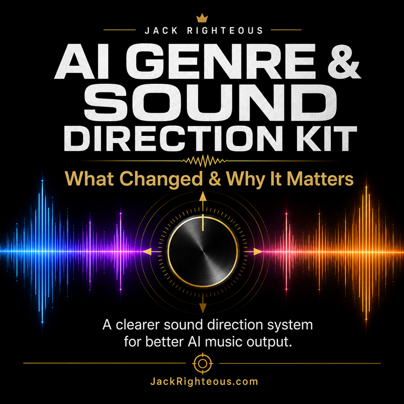 Free AI Genre and Sound Direction Kit for defining musical identity, references and creative direction before generation