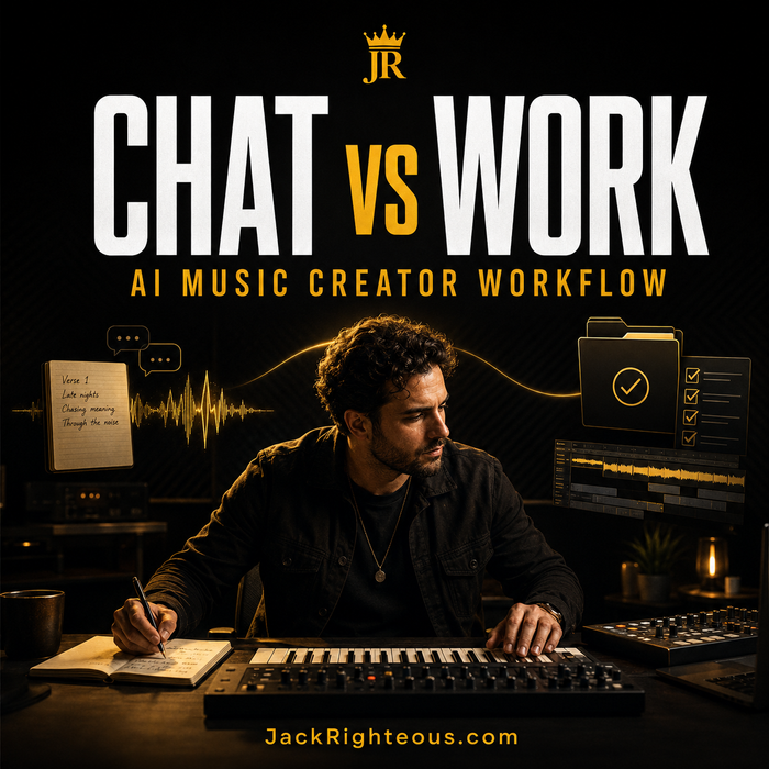 AI music creator comparison of ChatGPT Chat and Work for songwriting, project organization and production workflows