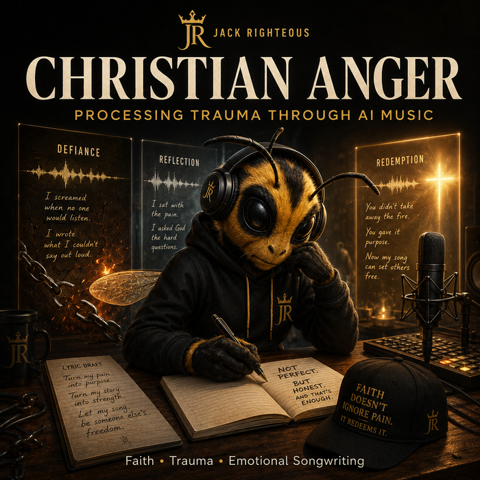 Bee Righteous transforms Christian anger and trauma into honest AI music through defiance, reflection and redemption.