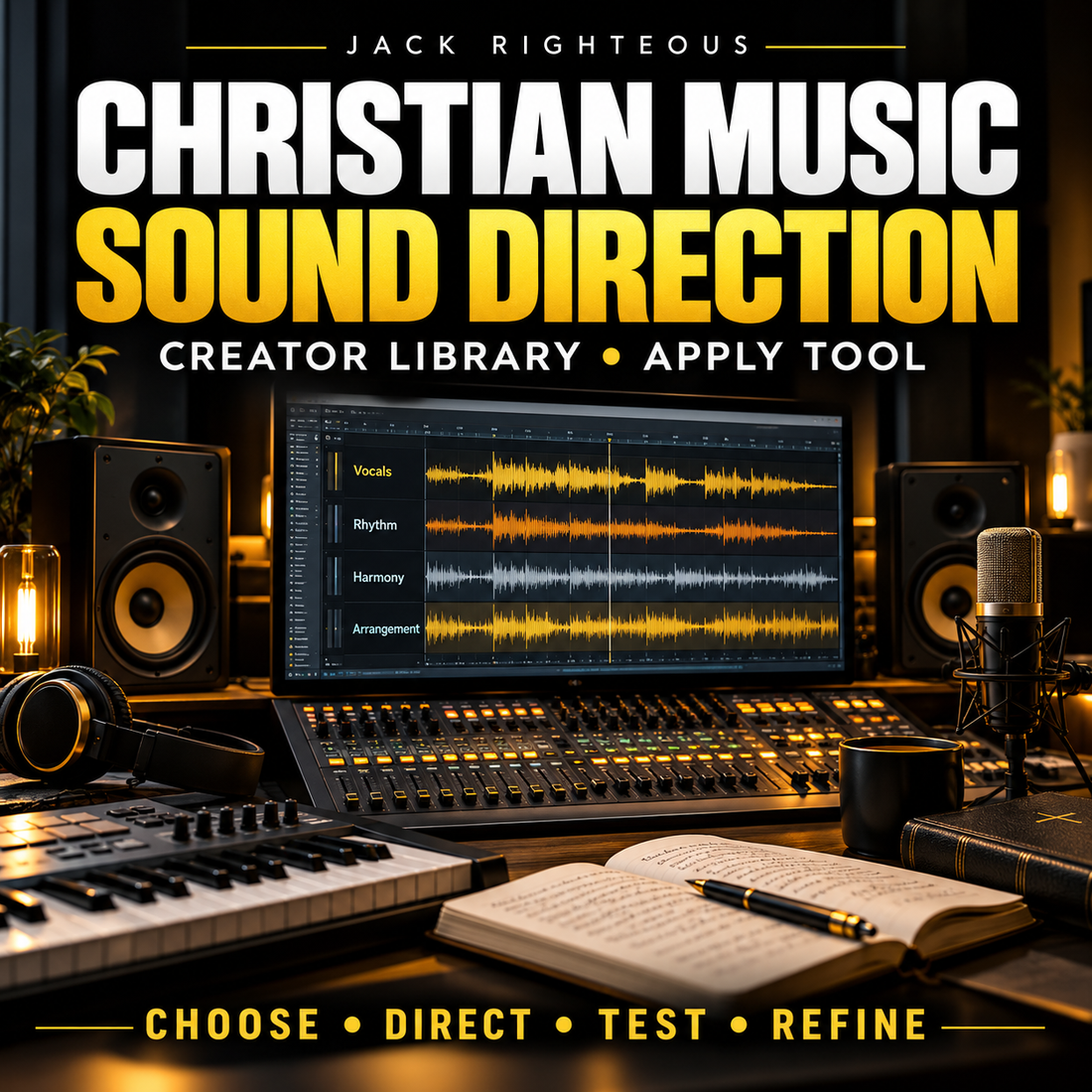 Christian Music Sound Direction Vault — Creator Library APPLY tool for worship, gospel, testimony and controlled AI music direction by Jack Righteous