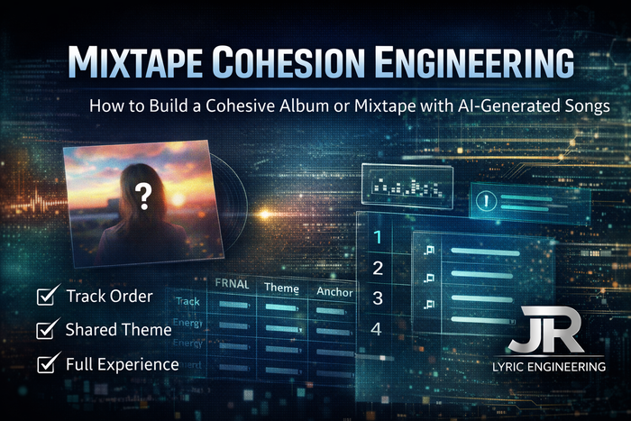 Guide to building a cohesive AI-assisted album or mixtape with consistent identity, pacing and song relationships