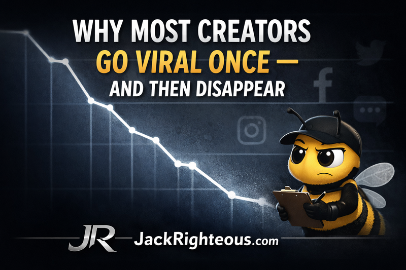 Guide to why creators often go viral once and then lose momentum without a repeatable audience system