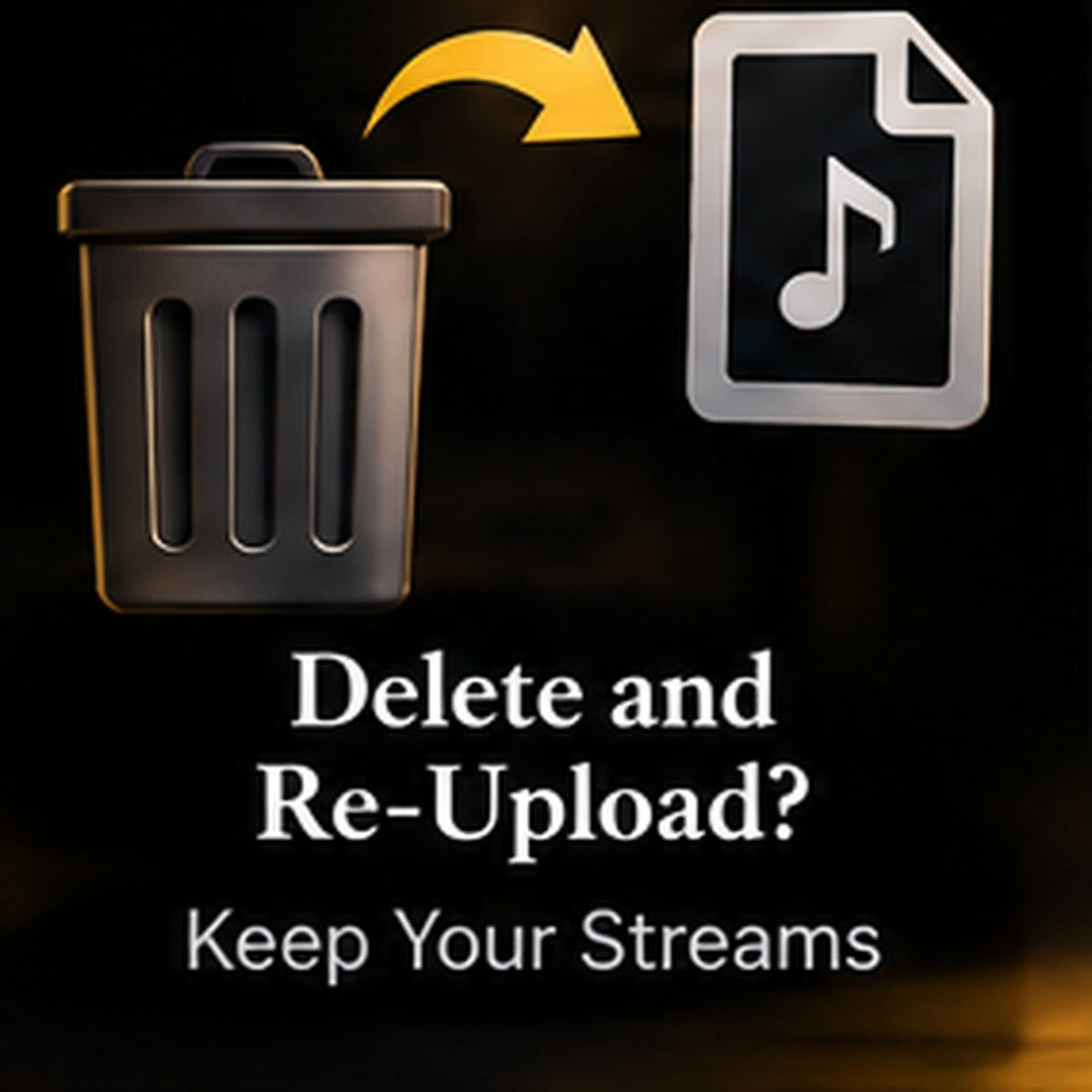 Delete and re-upload music without losing streams