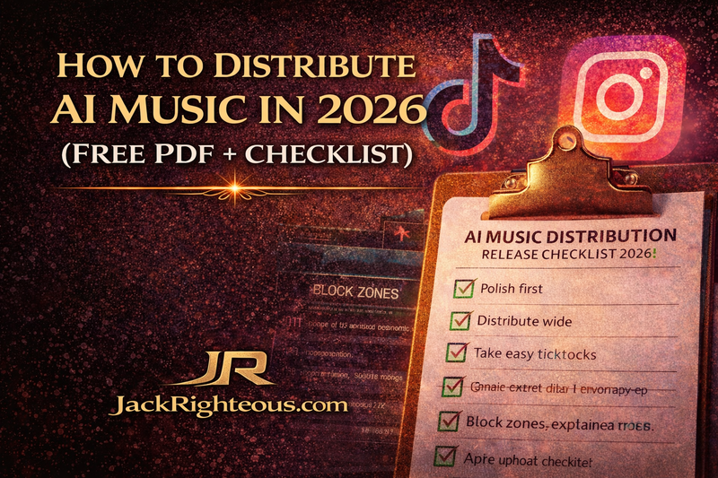 AI music distribution guide for 2026 with release checklist, rights documentation and platform preparation