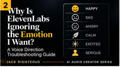 ElevenLabs ignoring emotion voice performance guide