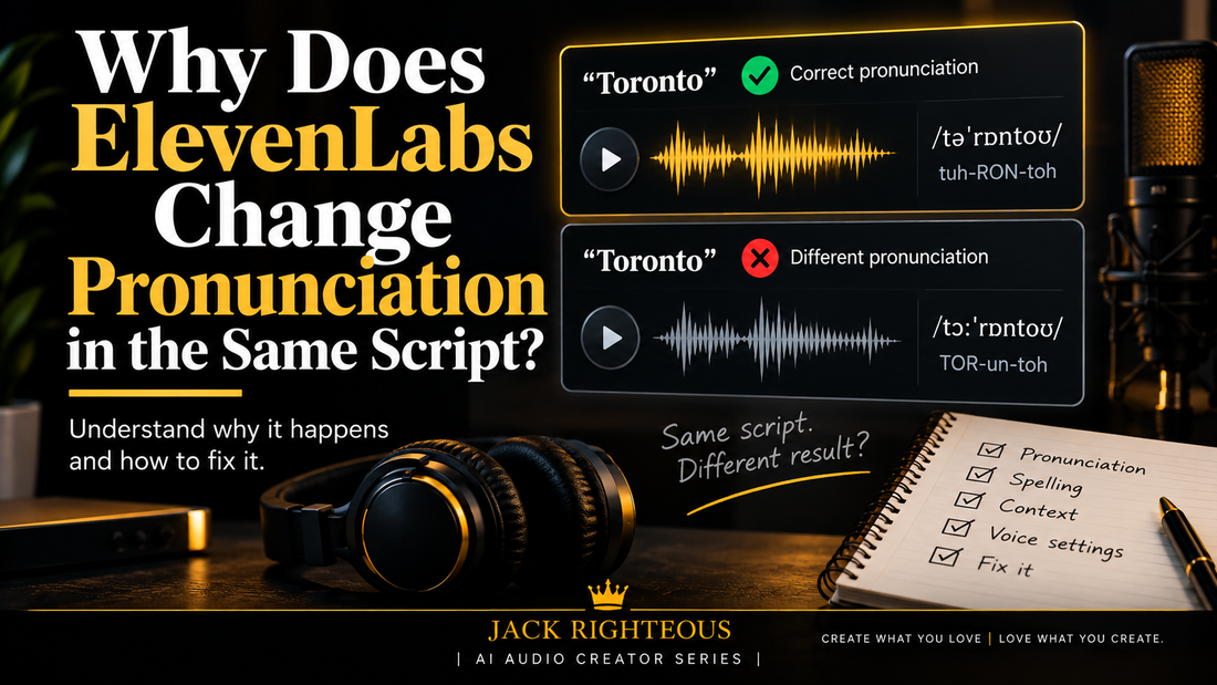 Why does ElevenLabs change pronunciation in the same script?