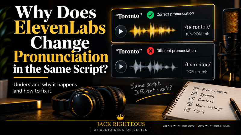 Why does ElevenLabs change pronunciation in the same script?
