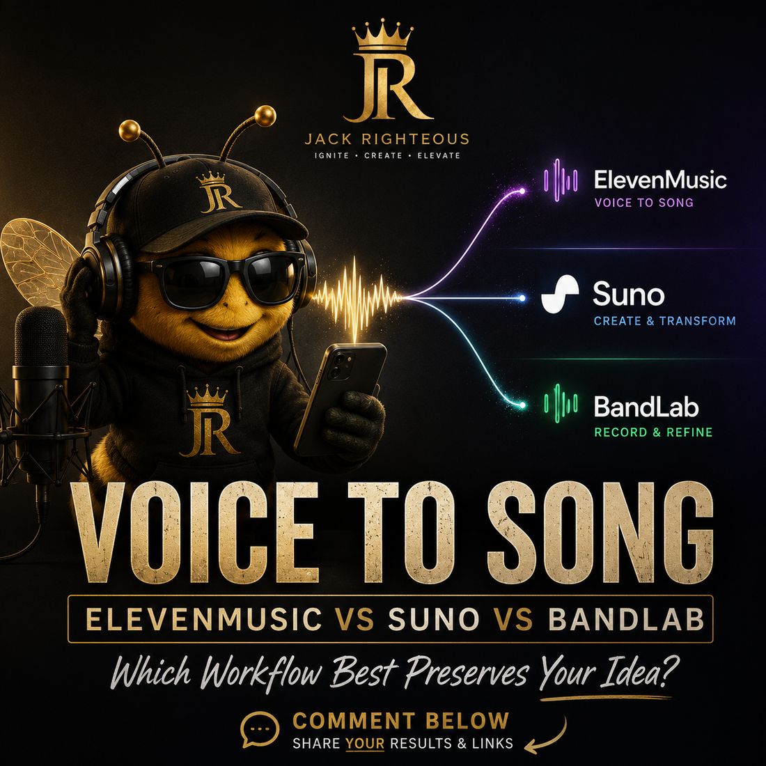 Bee Righteous compares ElevenMusic, Suno and BandLab for preserving melodies, vocals and song ideas.