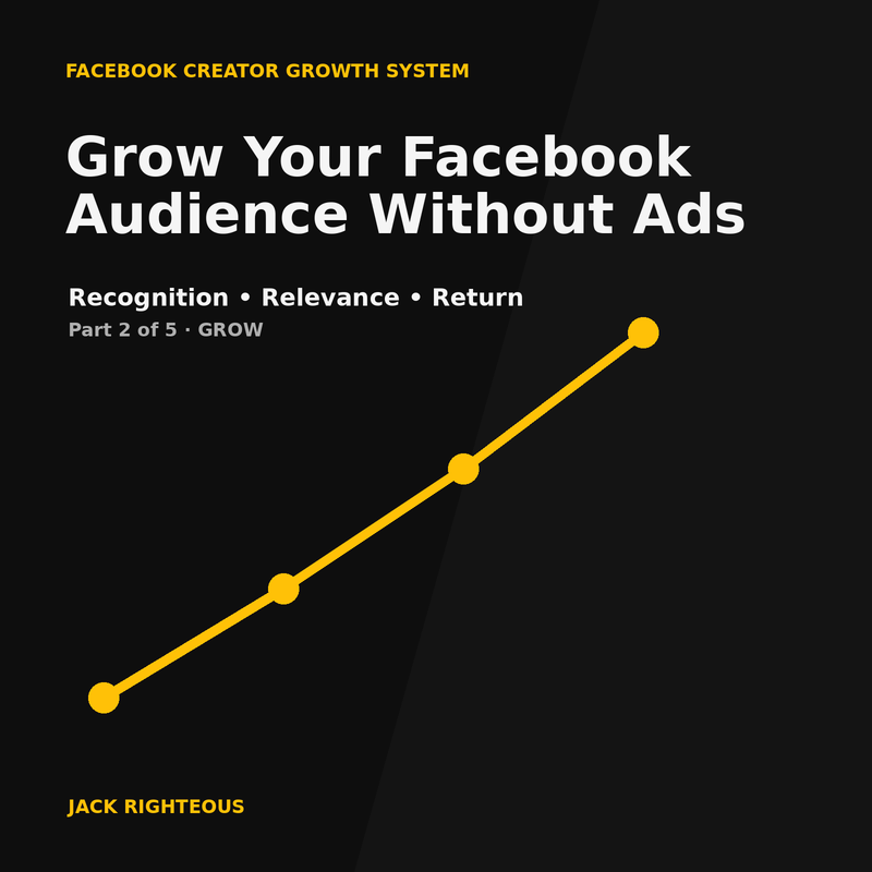 Facebook organic growth guide for creators focused on recognition, relevance, repeat engagement and useful audience movement.