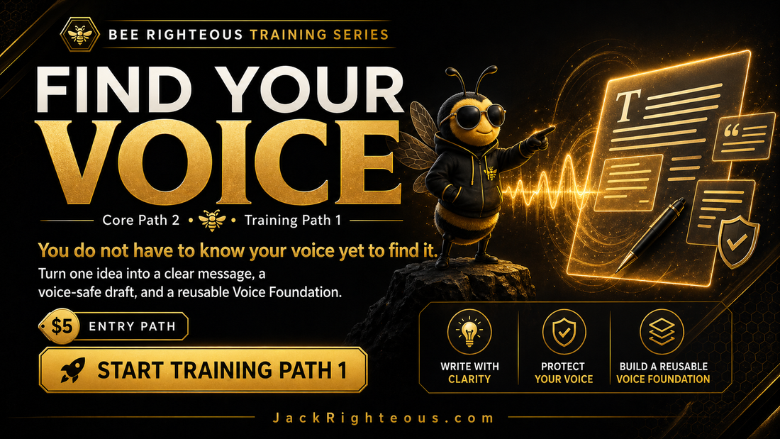 Find Your Voice AI writing training for building a clear message, voice-safe draft and reusable voice foundation