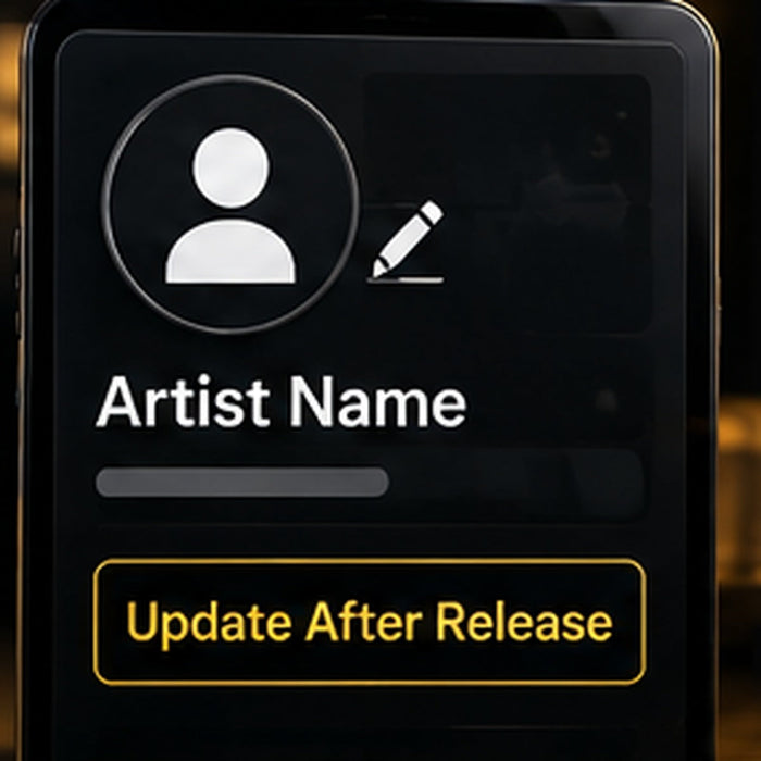 Fix artist name after music is released