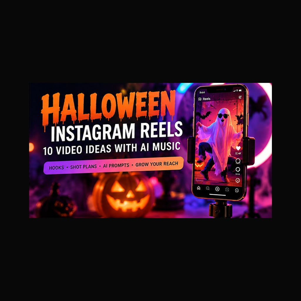 Halloween Instagram Reels ideas showing vertical video editing and spooky creator visuals