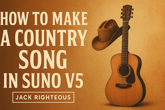 Country song creation guide for Suno covering prompts, lyrics, vocal direction, editing and release workflow