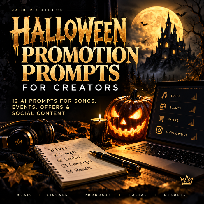Halloween Promotion Prompts for Creators: 12 AI prompts for songs, events, offers and social content — Jack Righteous