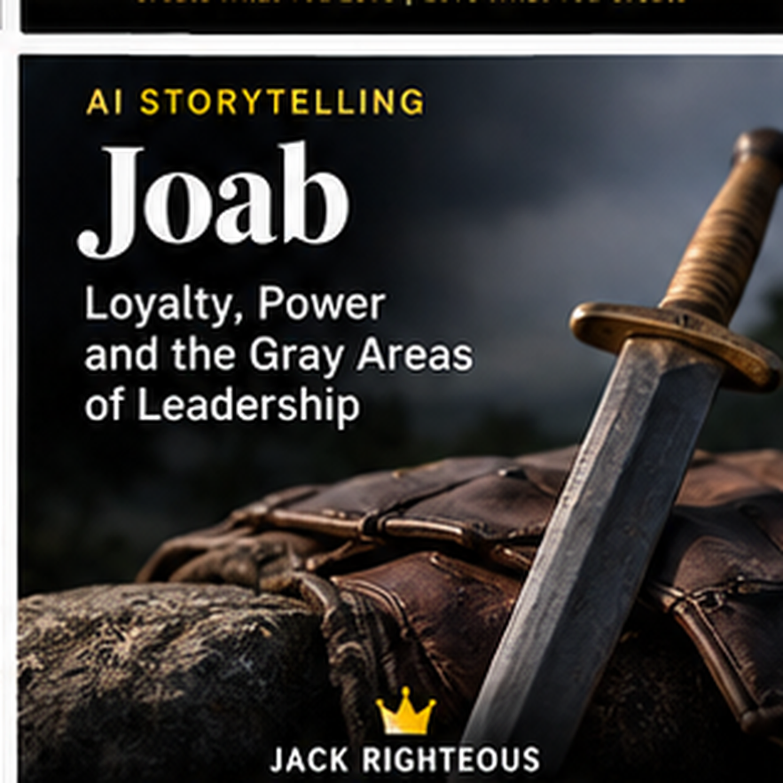 Joab AI character design case study cover about loyalty power and moral conflict