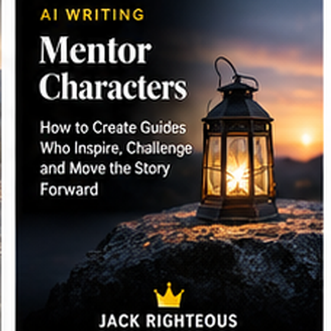 AI mentor character design guide cover about creating guides who move stories forward