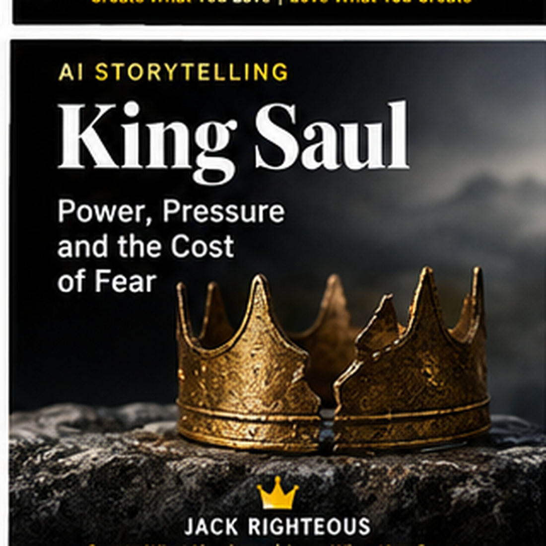 King Saul AI character design case study cover about power fear and decline