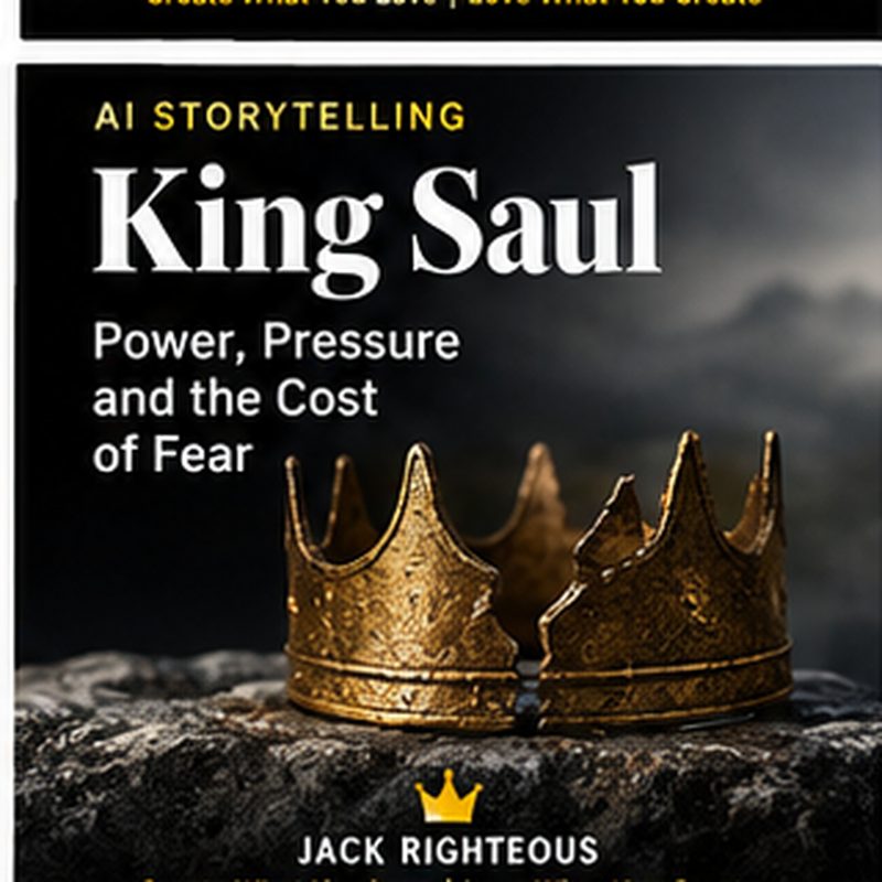 King Saul AI character design case study cover about power fear and decline