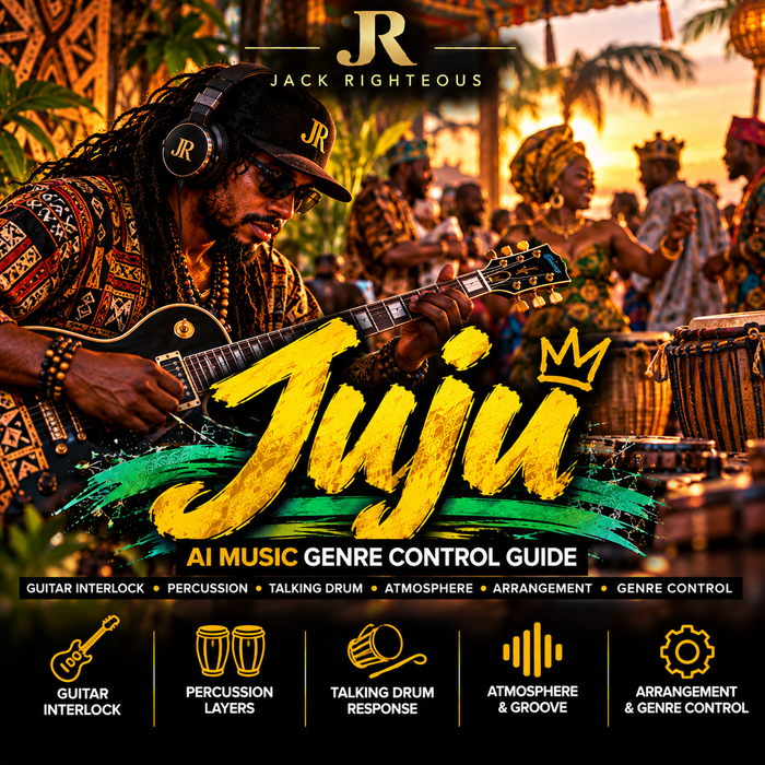 Juju Genre Intelligence for AI music creators — guitar interlock, percussion layers, talking drum response, atmosphere, arrangement and genre control