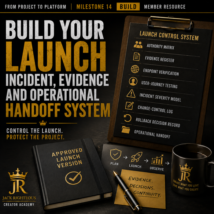 Jack Righteous launch control system for managing incidents, evidence, rollback decisions and operational handoff