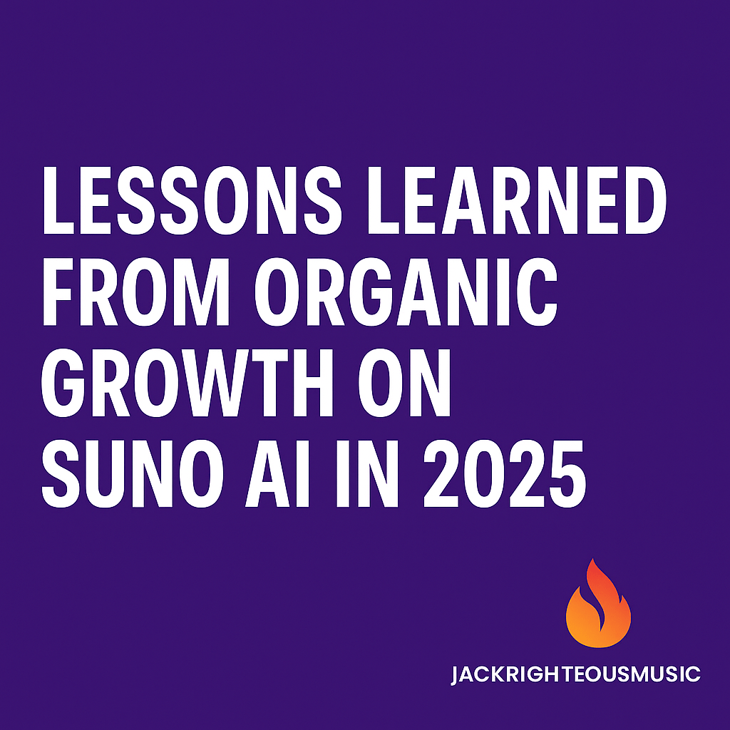 Lessons Learned: Suno AI Organic Growth in 2025 - Jack Righteous